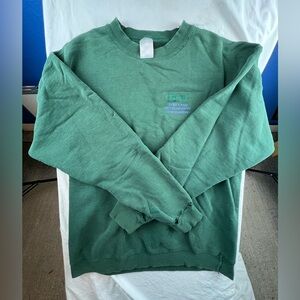 Vintage Distressed Single Stitch Men's Crewneck Green Sweatshirt Large